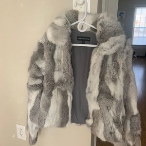 Adrienne Landau rabbit fur jacket